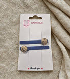 Navy Lion Hair Clips